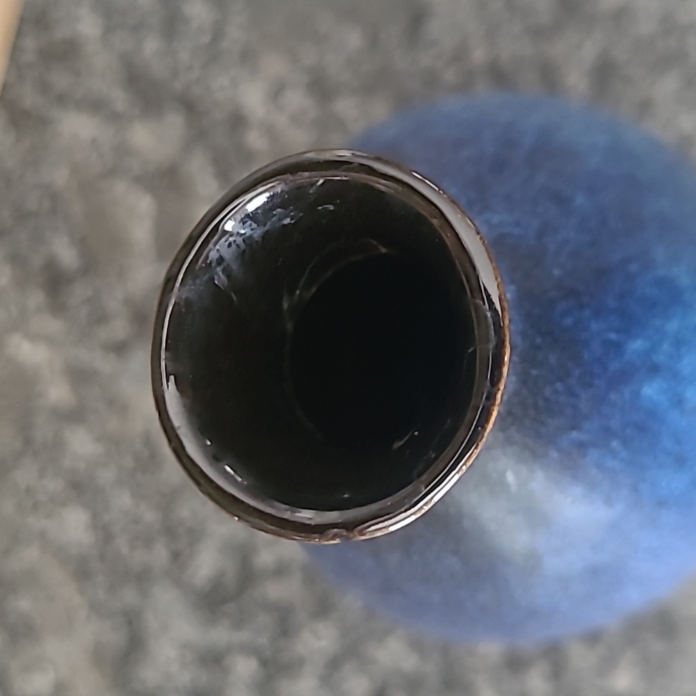 Blue Ceramic Bud Vase - Picture 3 of 9